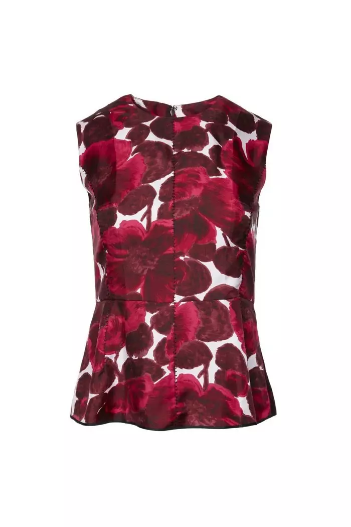 Marc Jacobs Sleeveless Crew Neck Hejuru hamwe na Hibiscus Icapa