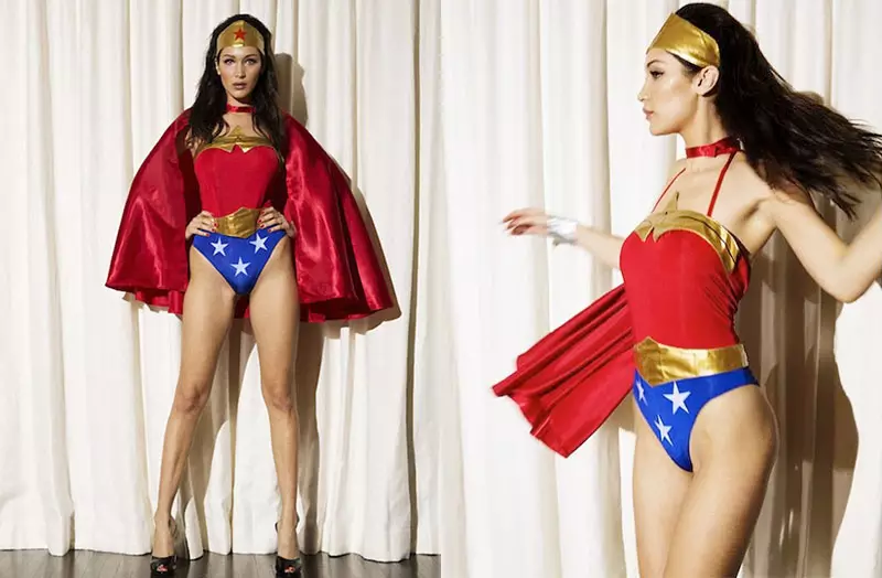 Bella Hadid als Wonder Woman am LOVE Adventskalenner