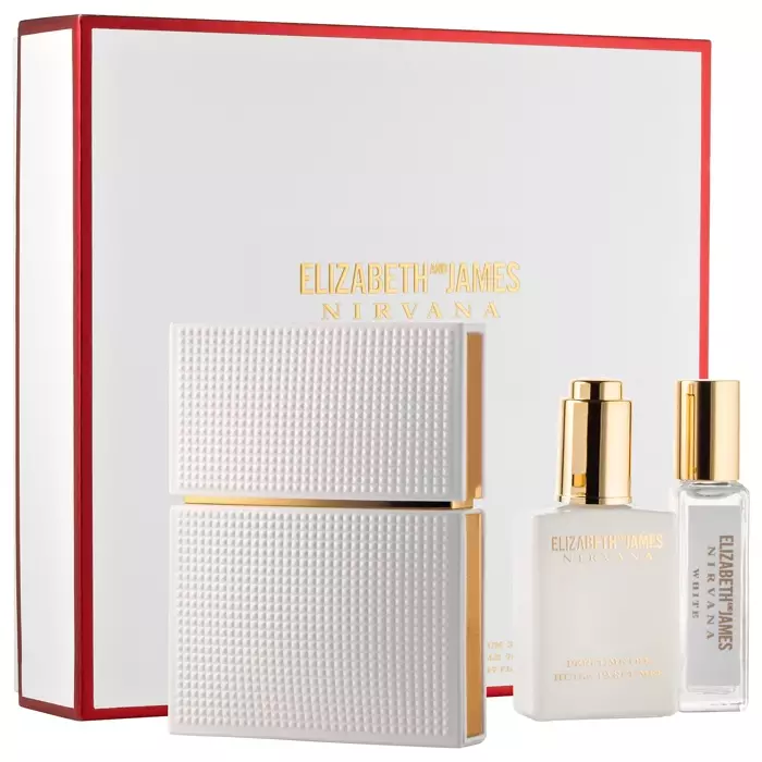 Set Hadiah Parfum Putih Elizabeth lan James Nirvana