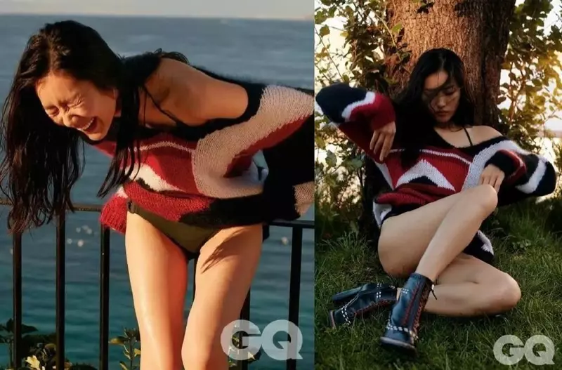 Liu Wen, GQ China için içindeki bombayı sergiliyor