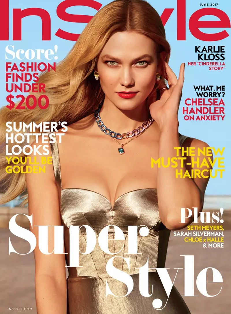 Karlie Kloss InStyle-lehden kesäkuun 2017 kannessa