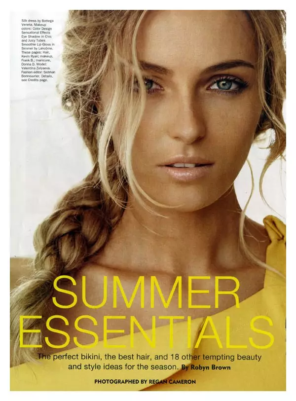 Valentina Zelyaeva nataon'i Regan Cameron ho an'ny Allure June 2010