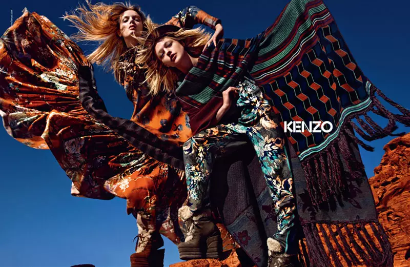 Kenzo høst 2010-kampanje | Lily Donaldson & Sasha Pivovarova av Mario Sorrenti