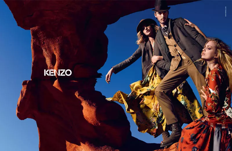 Kenzo Fall 2010 кампанит ажил | Лили Дональдсон ба Саша Пивоварова нар Марио Сорренти