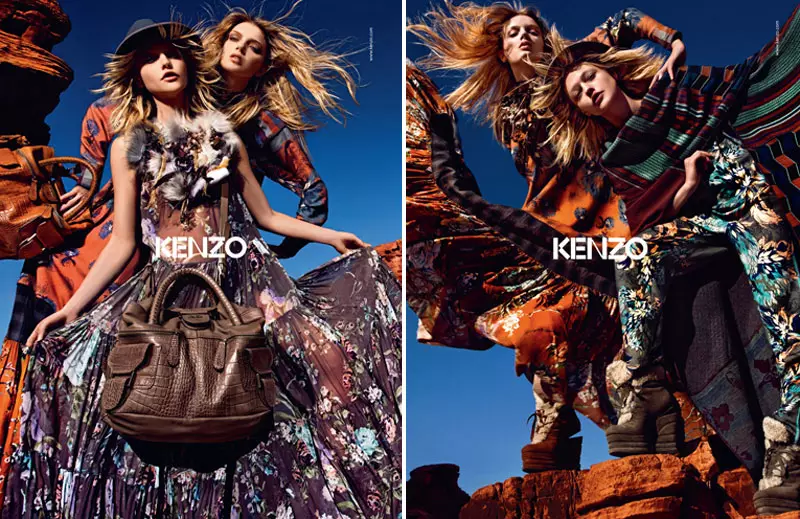 Kenzo Fall 2010 кампанит ажил | Лили Дональдсон ба Саша Пивоварова нар Марио Сорренти