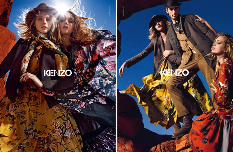 Kampanja Kenzo Fall 2010 | Lily Donaldson & Sasha Pivovarova minn Mario Sorrenti