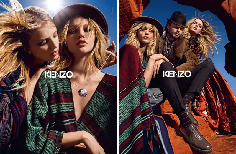 Kenzo Fall 2010 Kampanya | Lily Donaldson & Sasha Pivovarova ji hêla Mario Sorrenti