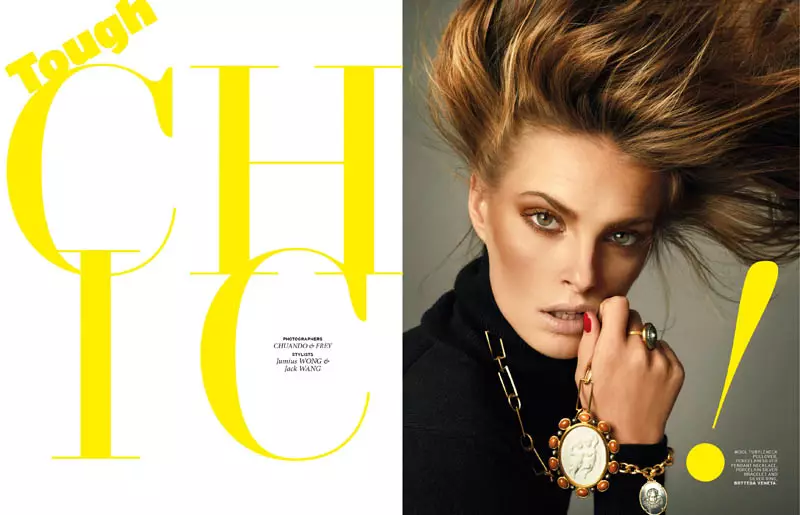 Vlada Saulchenkova, L'Officiel Singapore Shoot'ta Chuando & Frey için Glam Aldı