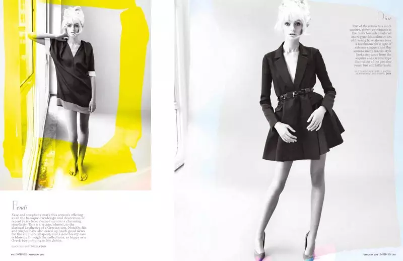 Abbie Heath krijt 60s chic foar it febrewaris Coverferhaal fan L'Officiel Singapore