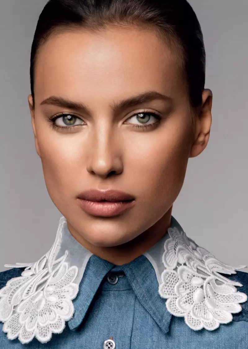 Irina Shayk luce impecable con un look de maquillaje bronceado