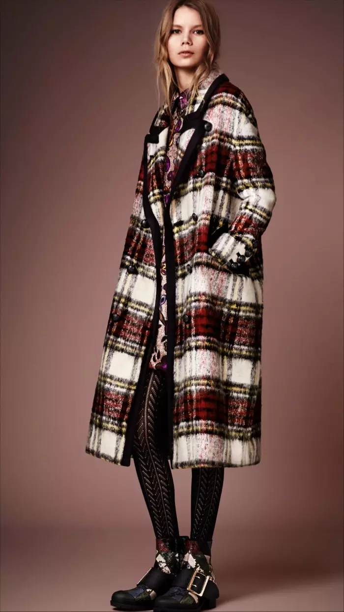 Manteau à carreaux Burberry