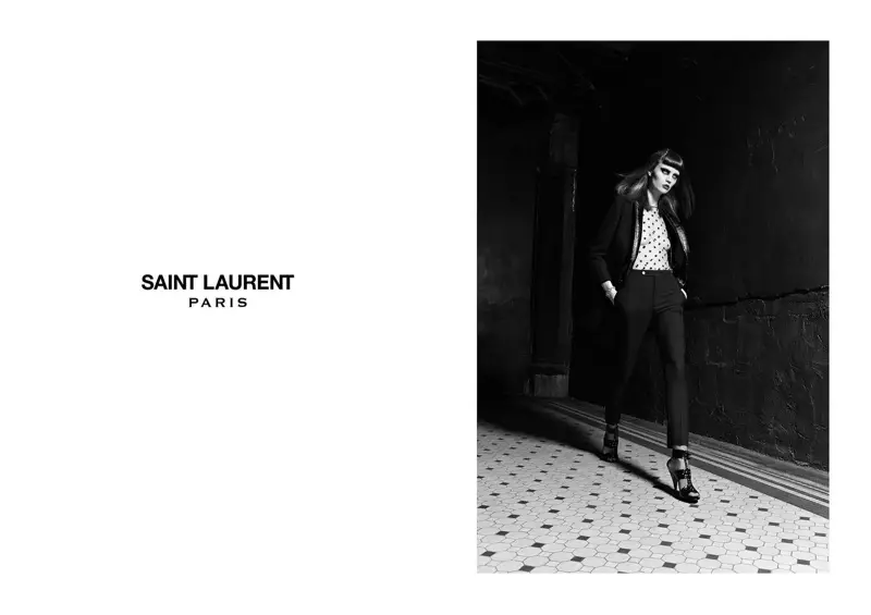 Flo Dron участва в рекламната кампания на Saint Laurent за есен-зима 2015