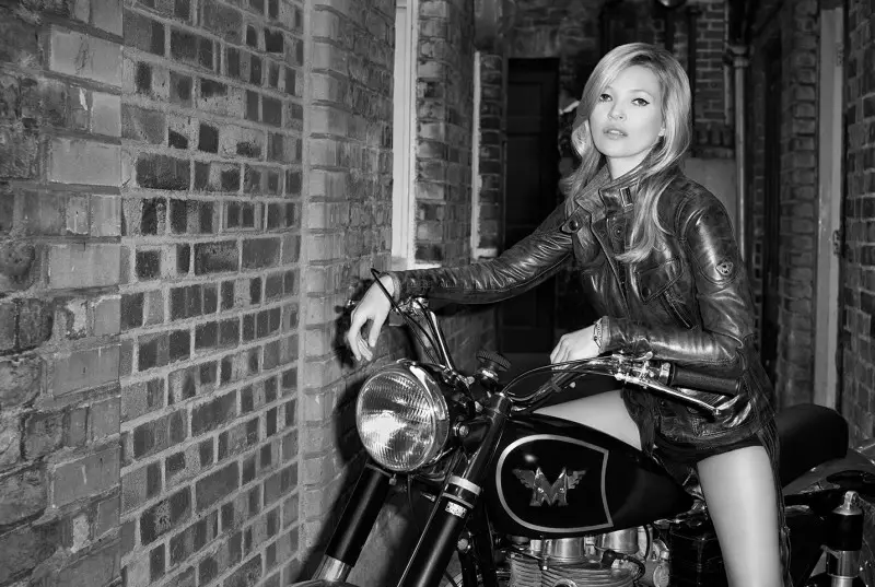 Kate Moss เป็น Biker Cool สำหรับแคมเปญ Matchless Fall 2013 โดย Terry Richardson