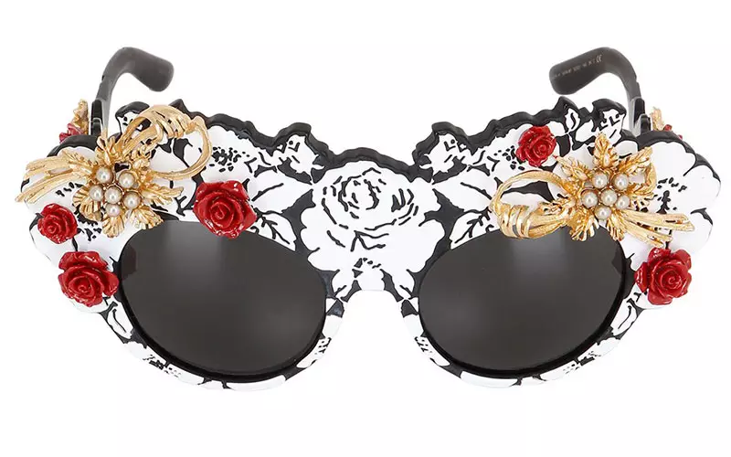 Dolce & Gabbana Mama's Sonnenbrille mit Brokatverzierung