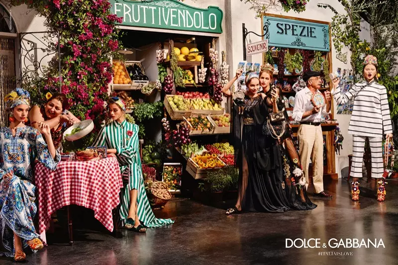 E Bild vun der Dolce & Gabbana Fréijoer-Summer 2016 Kampagne