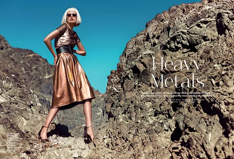 Heavy Metals: Paulina Models Metallic Looks fyrir Stylist Arabia