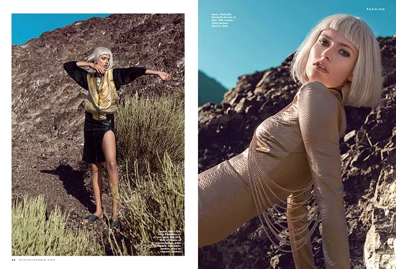 Heavy Metals: Paulina Models Metallic Looks fyrir Stylist Arabia