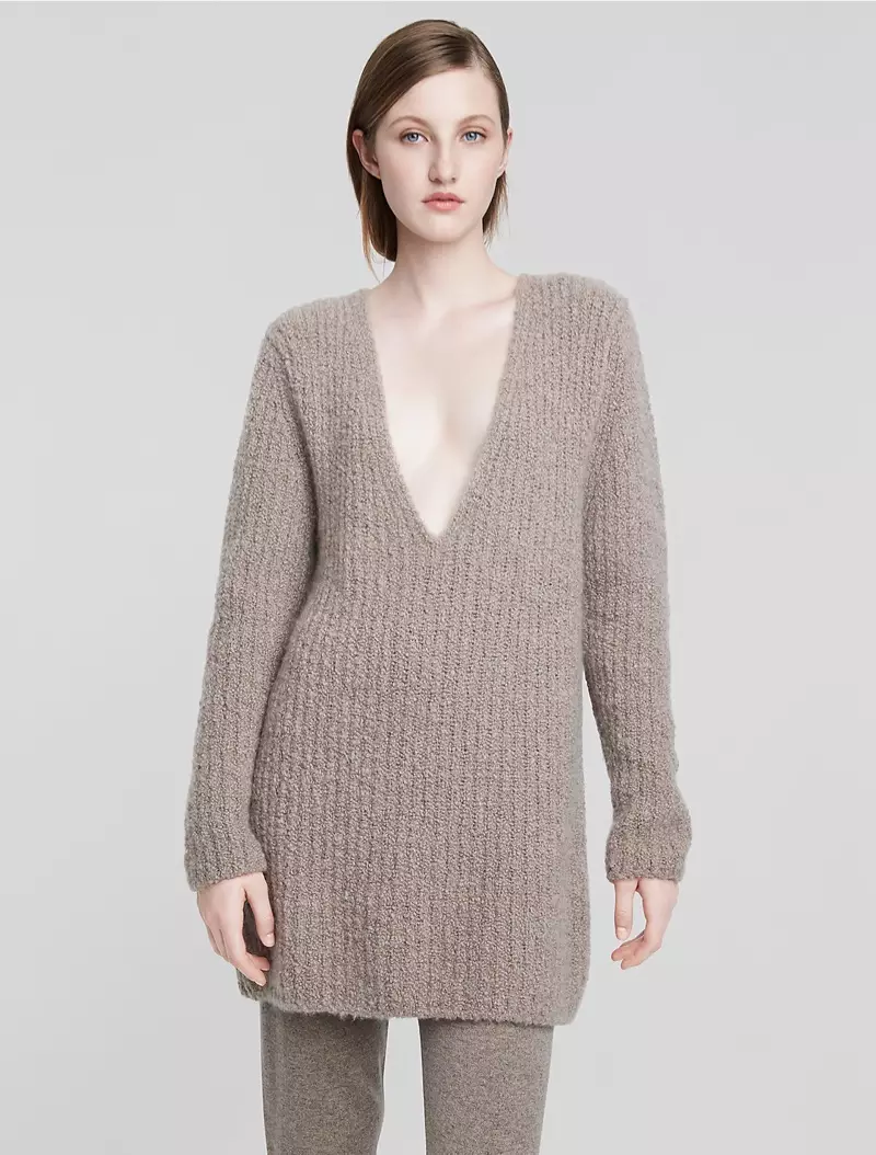 Calvin Klein Suéter de Cashmere Bouclé Rib