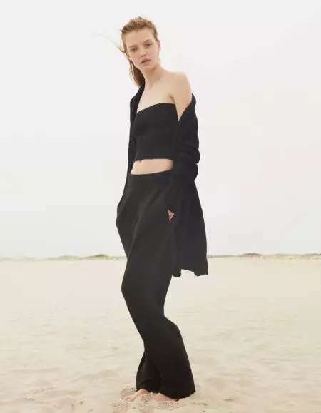 Roos Abels Heads to the Beach in Calvin Klein's Cashmere Collection