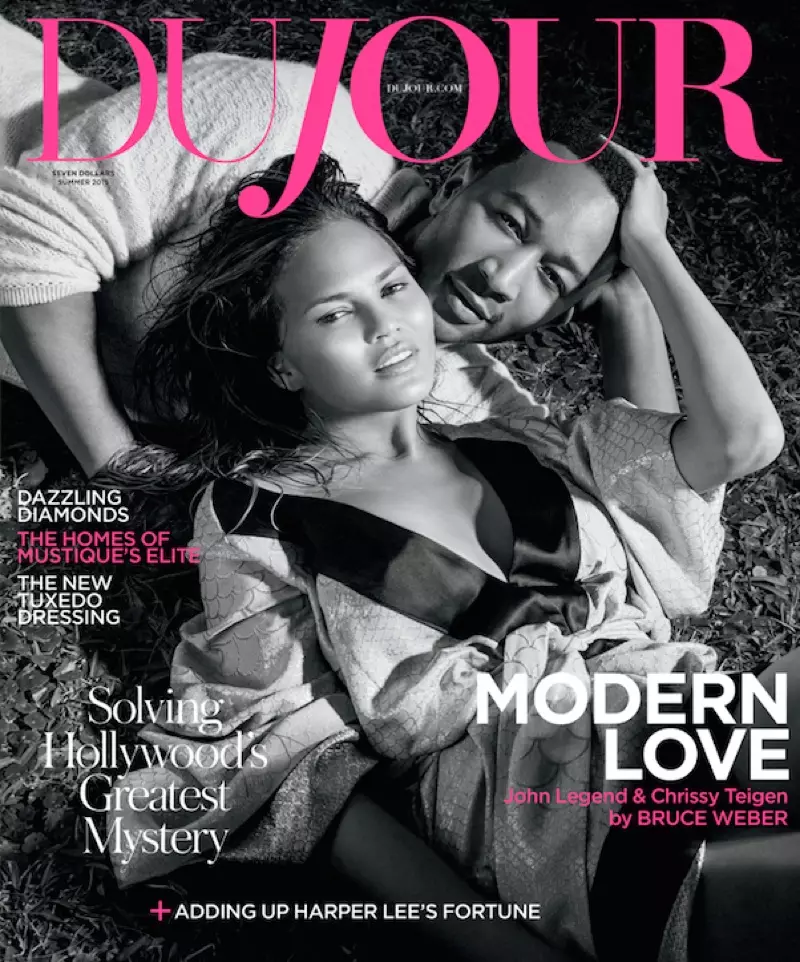 Chrissy Teigen & John Legend kovras la someran 2015 numeron de DuJour Magazine