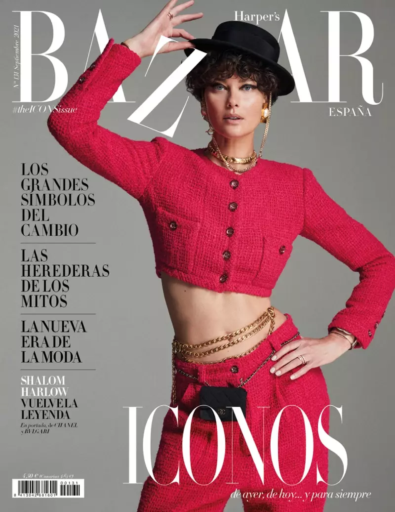 Shalom Harlow Harper's Bazaar Spain David Roemer Cover Photos