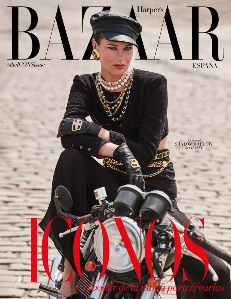 Шалом Харлоу Испаниядагы Harper's Bazaar үчүн глам факторун ачты