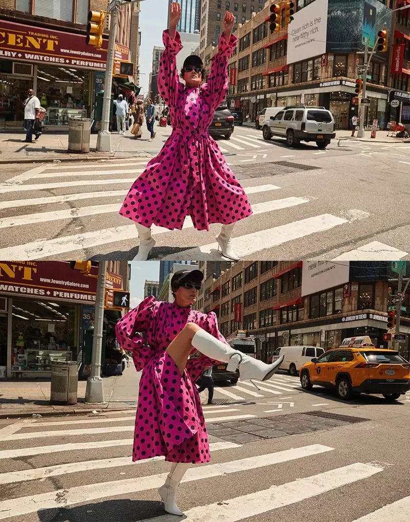 Shalom Harlow slår upp glamourfaktorn för Harper's Bazaar Spanien