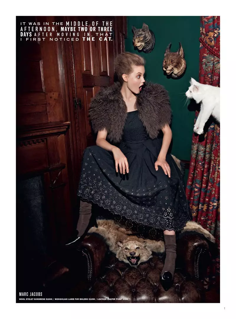 Lindsey Wixson សម្រាប់ Barneys Fall 2010 Catalog ដោយ Walter Pfeiffer