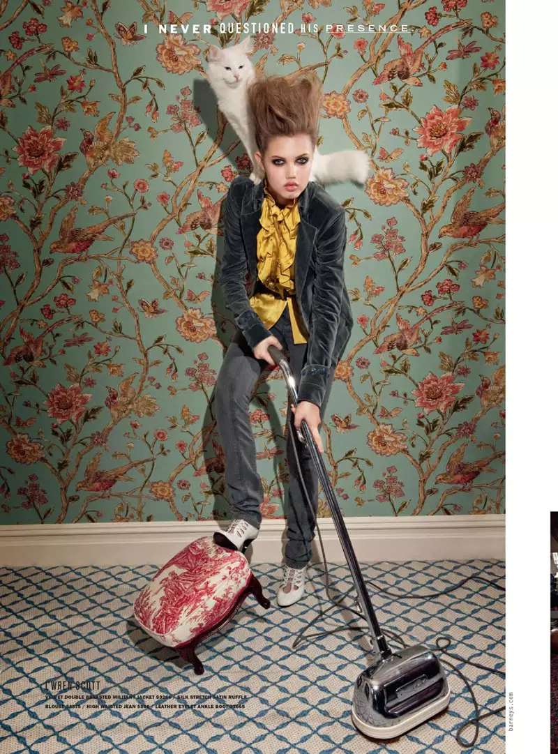 Lindsey Wixson na Barneys Fall 2010 Catalog na Walter Pfeiffer