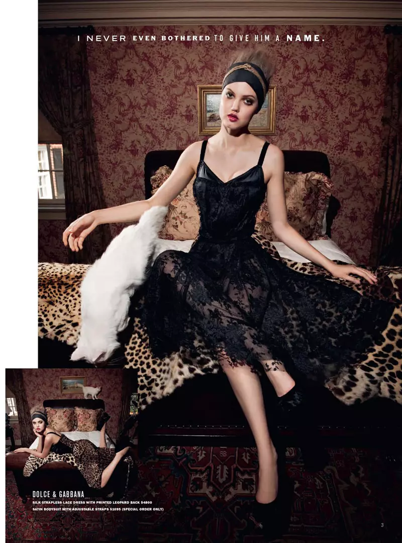 Lindsey Wixson wa Barneys Fall 2010 Catalogue yolemba Walter Pfeiffer