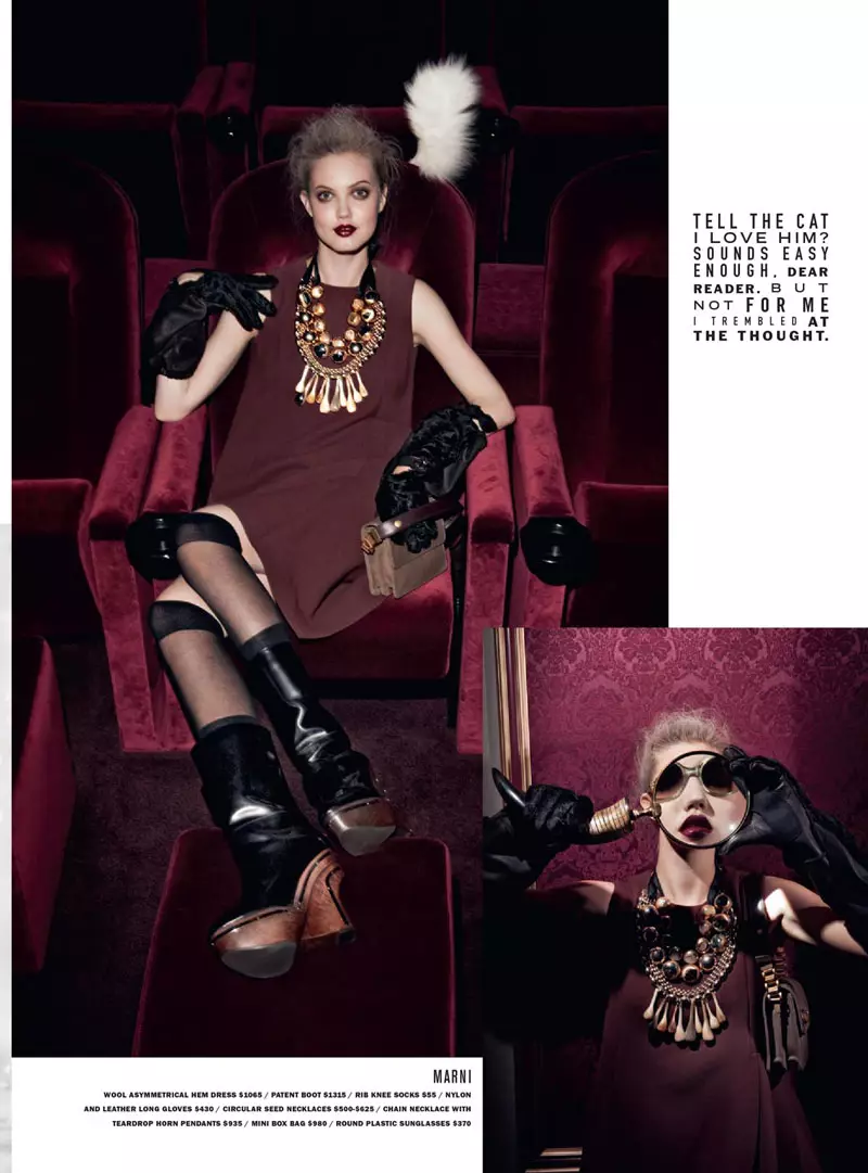 Lindsey Wixson ສໍາລັບ Barneys Fall 2010 Catalog ໂດຍ Walter Pfeiffer