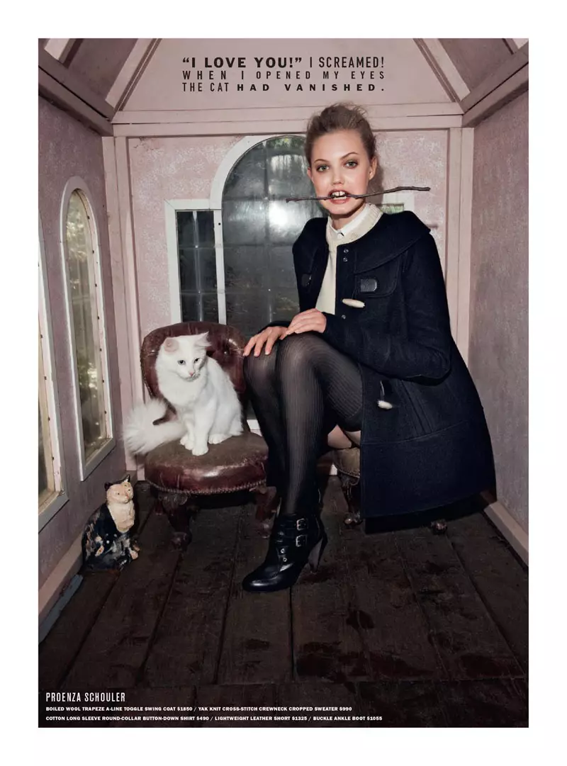 Lindsey Wixson para o catálogo de outono de 2010 da Barneys por Walter Pfeiffer