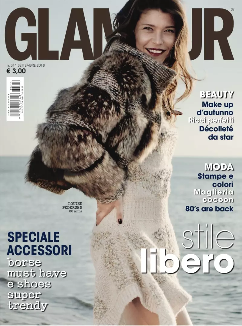 Louise Pedersen Glamour Italia 2018 Cover Fashion Editorial