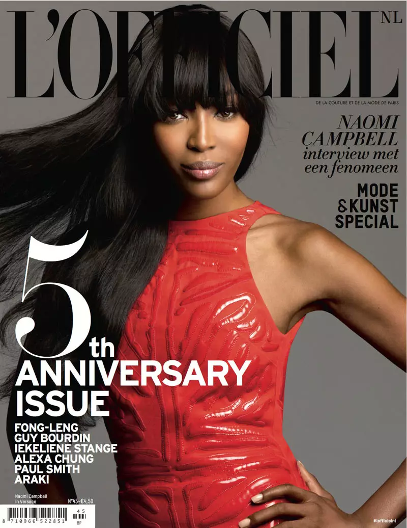 Naomi Campbell stjer yn 'e 5th Anniversary Issue fan L'Officiel Nederlân