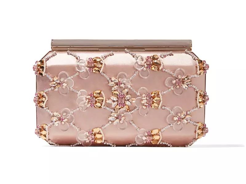 Oscar de la Renta Saya Embellished Satin Clutch Bag $2,100