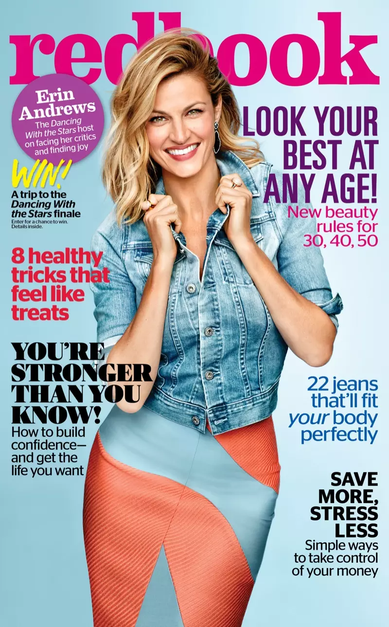 Erin Andrews på Redbook Magazine oktober 2015 omslag