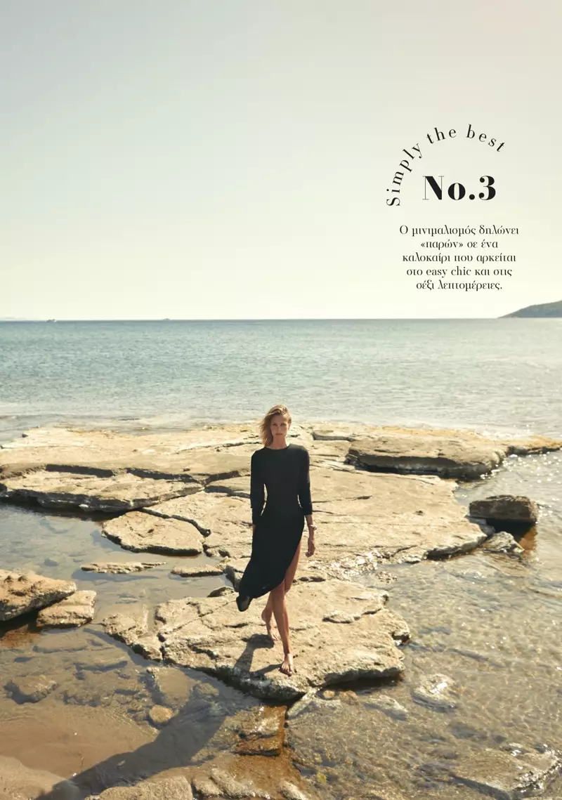 Mariina Keskitalo bär Getaway Style för Harper's Bazaar Grekland