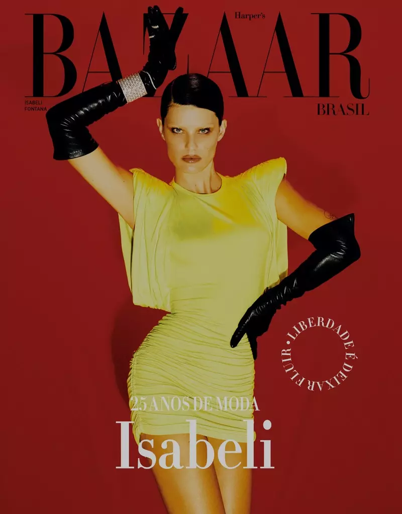 Isabeli Fontana บน Harper's Bazaar Brazil กันยายน 2021 ปก