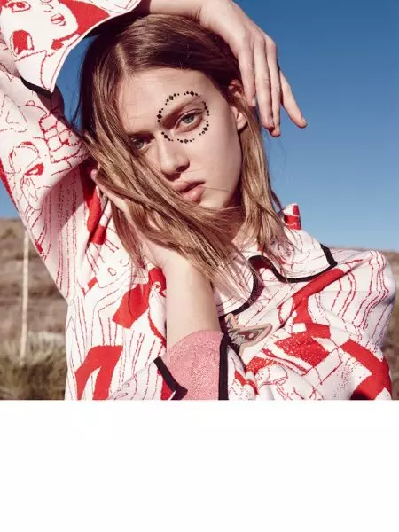 Tess Hellfeuer modeluje wiosenne kolekcje dla Marie Claire Italia