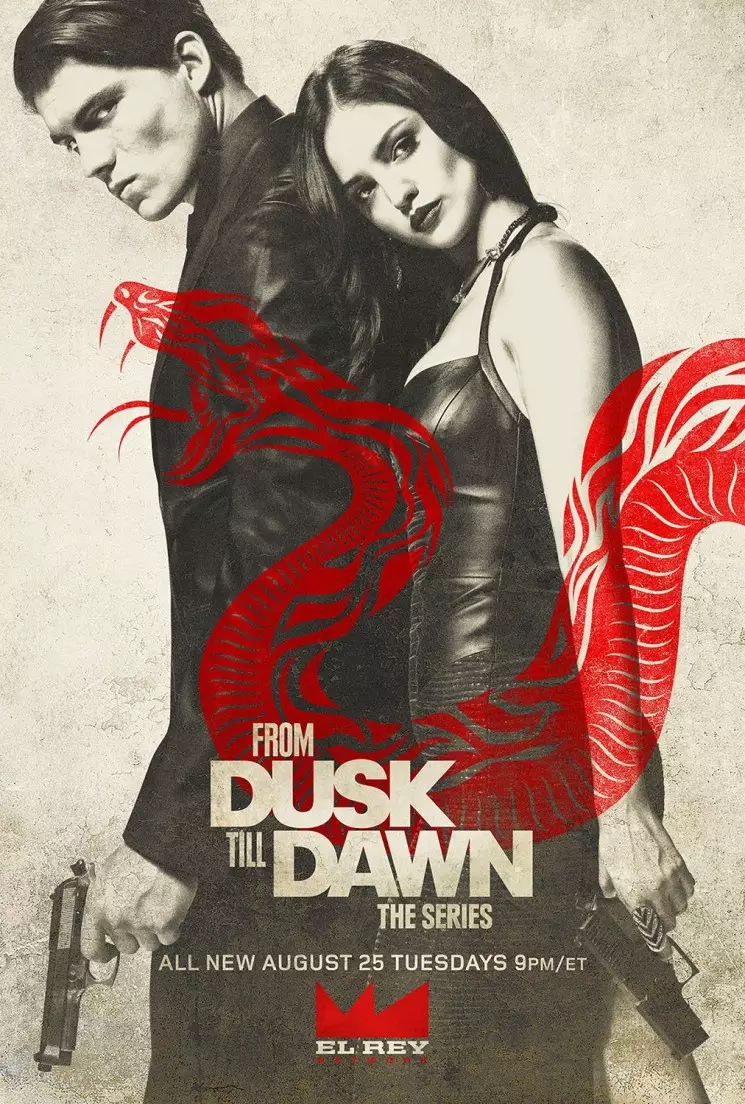 Poster din sezonul 2 de la Dusk Till Dawn cu Zane Holts și Elza Gonzalez