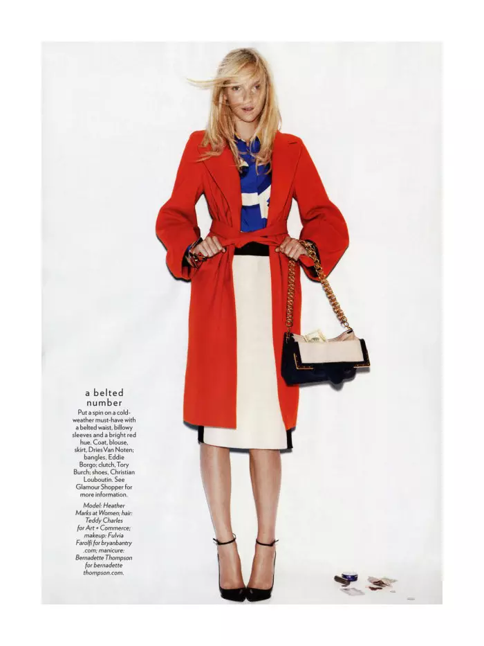 Heather Marks ni Nicolas Moore para sa Glamour US Oktubre 2011