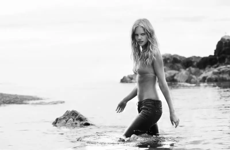 Marloes Horst pour la campagne printemps 2011 de MiH Jeans par Magnus Klackenstam