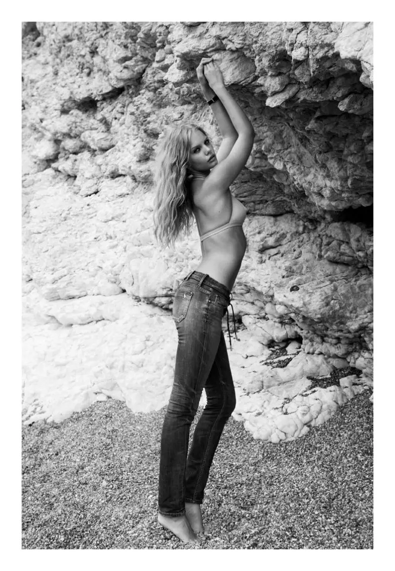 Marloes Horst para la campaña MiH Jeans Spring 2011 de Magnus Klackenstam