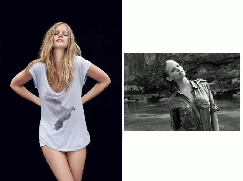 Marloes Horst para a campanha de primavera 2011 da MiH Jeans por Magnus Klackenstam