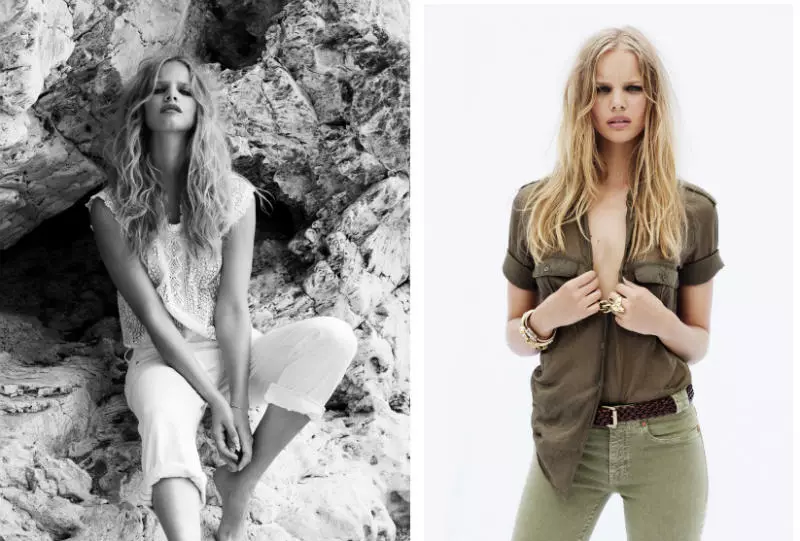 Marloes Horst za kampanię MiH Jeans Wiosna 2011 autorstwa Magnusa Klackenstama