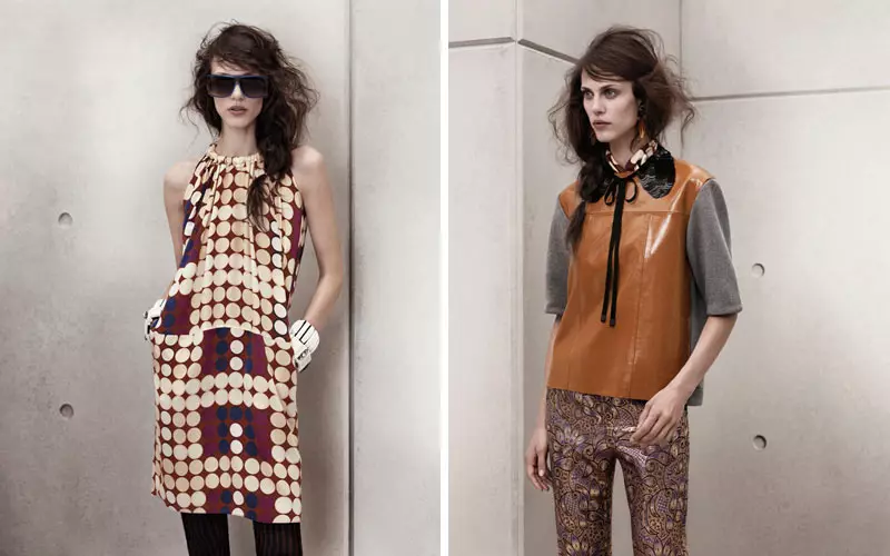 Aymeline Valade rau Marni x H&M Caij Nplooj Ntoos Hlav 2012 Lookbook