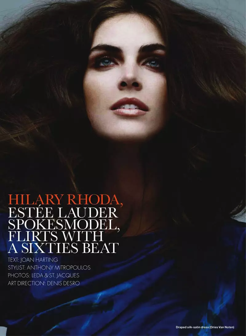 Hilary Rhoda por Elle Canada oktobro 2010 de Leda & St