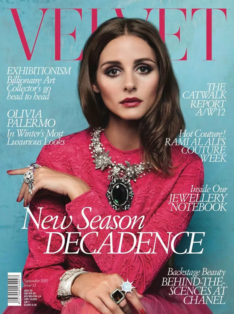 Olivia Palermo Graces Velvet'in Luc Coiffait'ten Eylül 2012 Sayısı