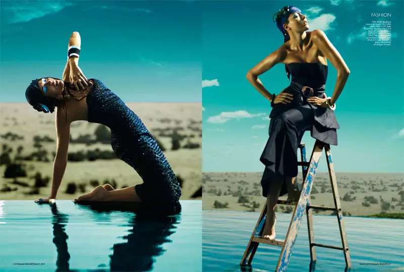 Vanessa ni Giorgio Armani fun Harper's Bazaar Arabia ni Oṣu Kẹrin ọdun 2011