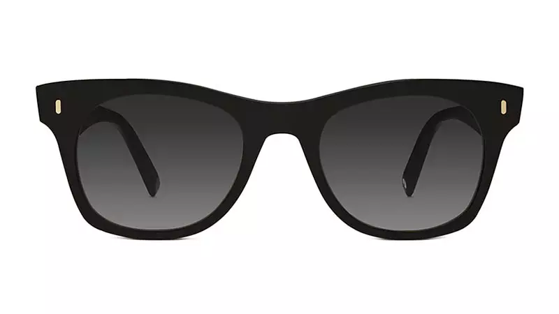 I-Warby Parker Hunt Sunglasses e-Jet Black enamalensi eGrey Gradient $95